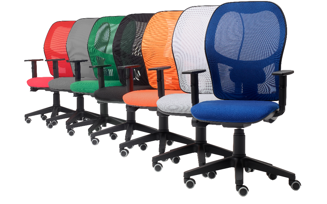 Chaise Président Q3 avec repose tête - Dossier en mesh - Assise en mousse tapissée additional image
